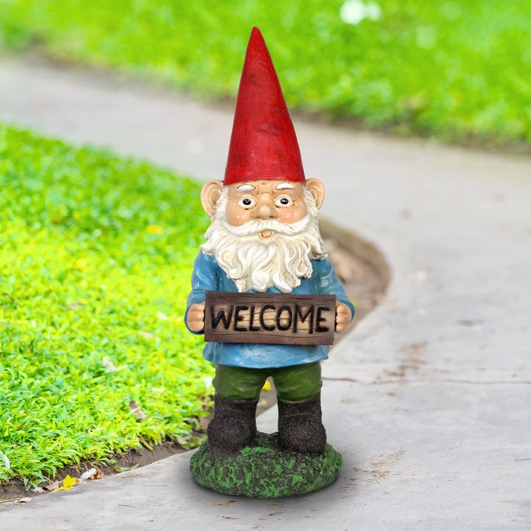 Exhart Welcome Sign Willis Gnome Statue, 13 Inch - Wayfair Canada